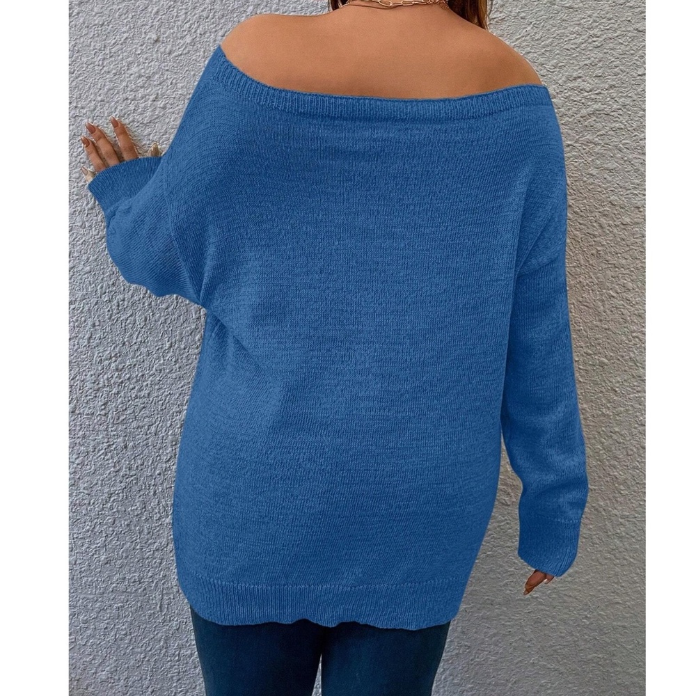 Plus Off Shoulder Sweater Top - Picture 3 of 9